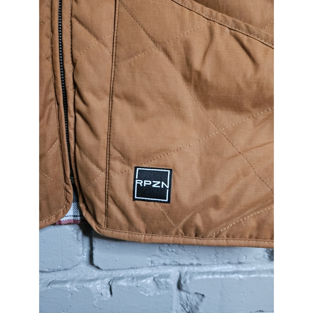 RPZN Men's Vest Chore Ranch Hunting Utility Brown Quilted Size L - Picture 2 of 6